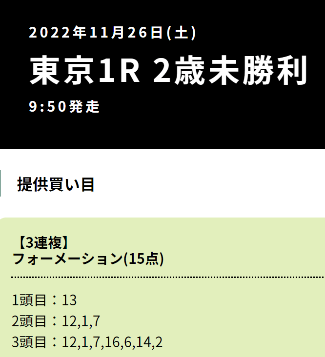 週刊ケイバ特報_無料予想_20221126