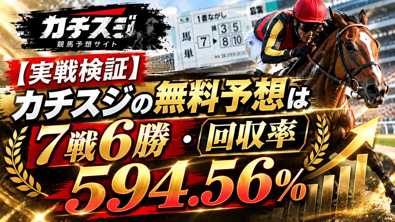 カチスジ_カチスジの無料予想は7戦6勝・回収率594.56％