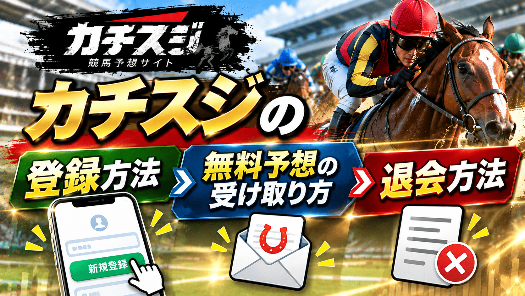カチスジ_カチスジの登録方法・無料予想の受け取り方・退会方法
