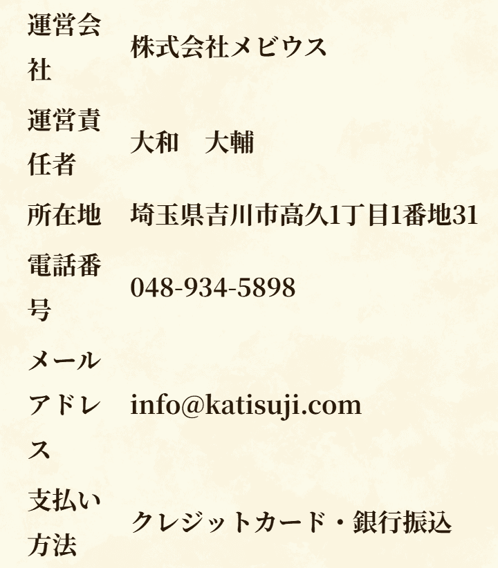 カチスジ_会社概要