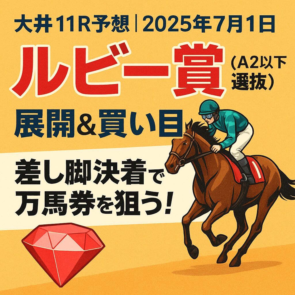 大井競馬場11R_ルビー賞_20250701_ページアイコン画像_悪徳ガチ検証Z