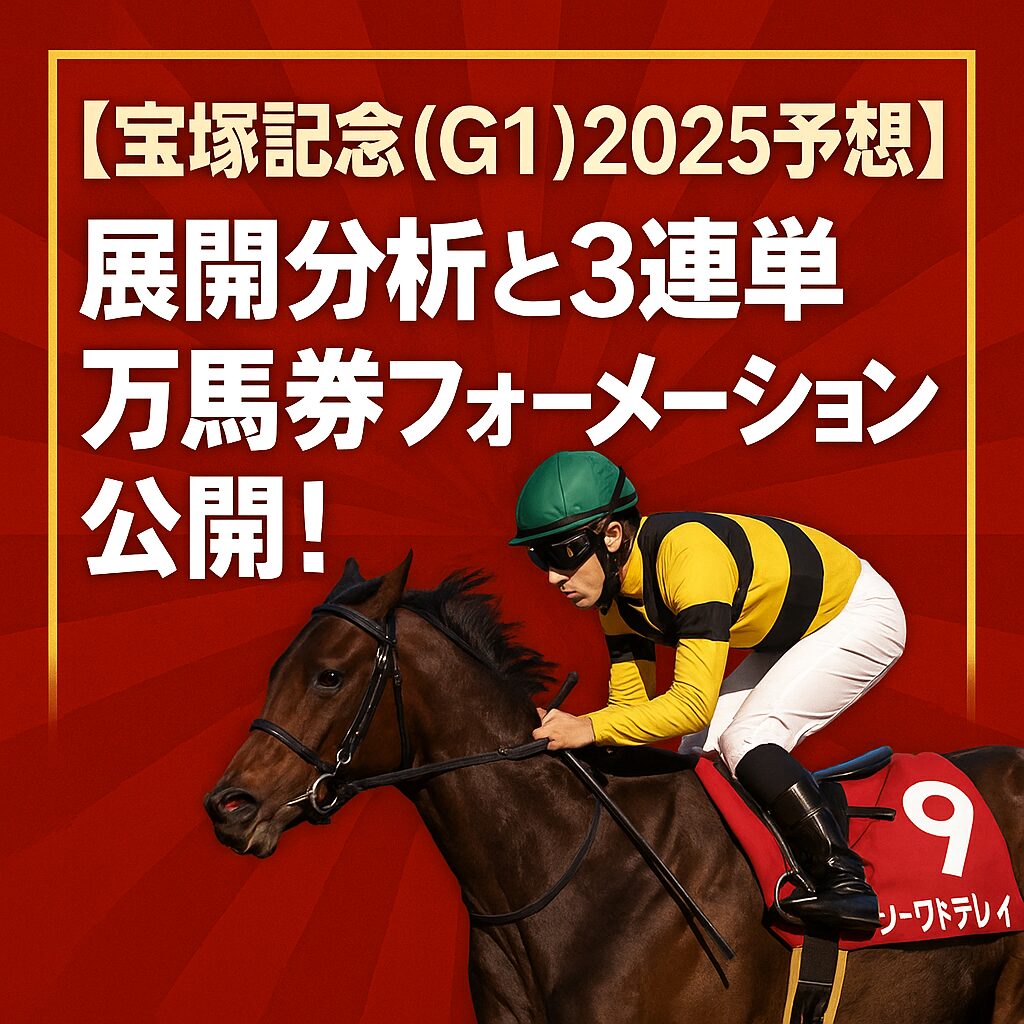 【宝塚記念(G1)2025予想】展開分析と3連単万馬券フォーメーション公開！
