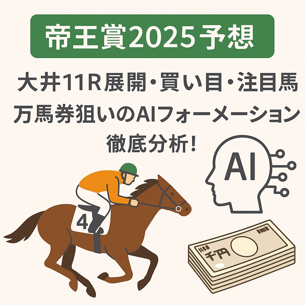 【帝王賞2025予想】大井11R展開・買い目・注目馬｜万馬券狙いのAIフォーメーション徹底分析！