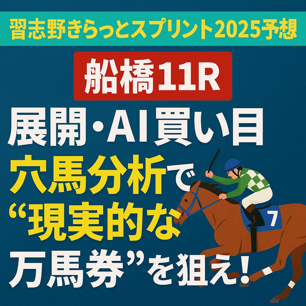 船橋競馬場11R_習志野きらっとスプリント_20250730_ページアイコン画像_悪徳ガチ検証Z