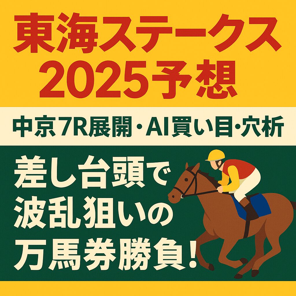 【東海ステークス2025予想】中京7R展開・AI買い目・穴馬分析｜差し台頭で波乱狙いの万馬券勝負！