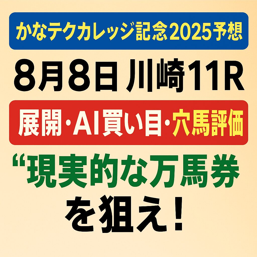 川崎競馬場11R_かなテクカレッジ記念_20250808_ページアイコン画像_悪徳ガチ検証Z