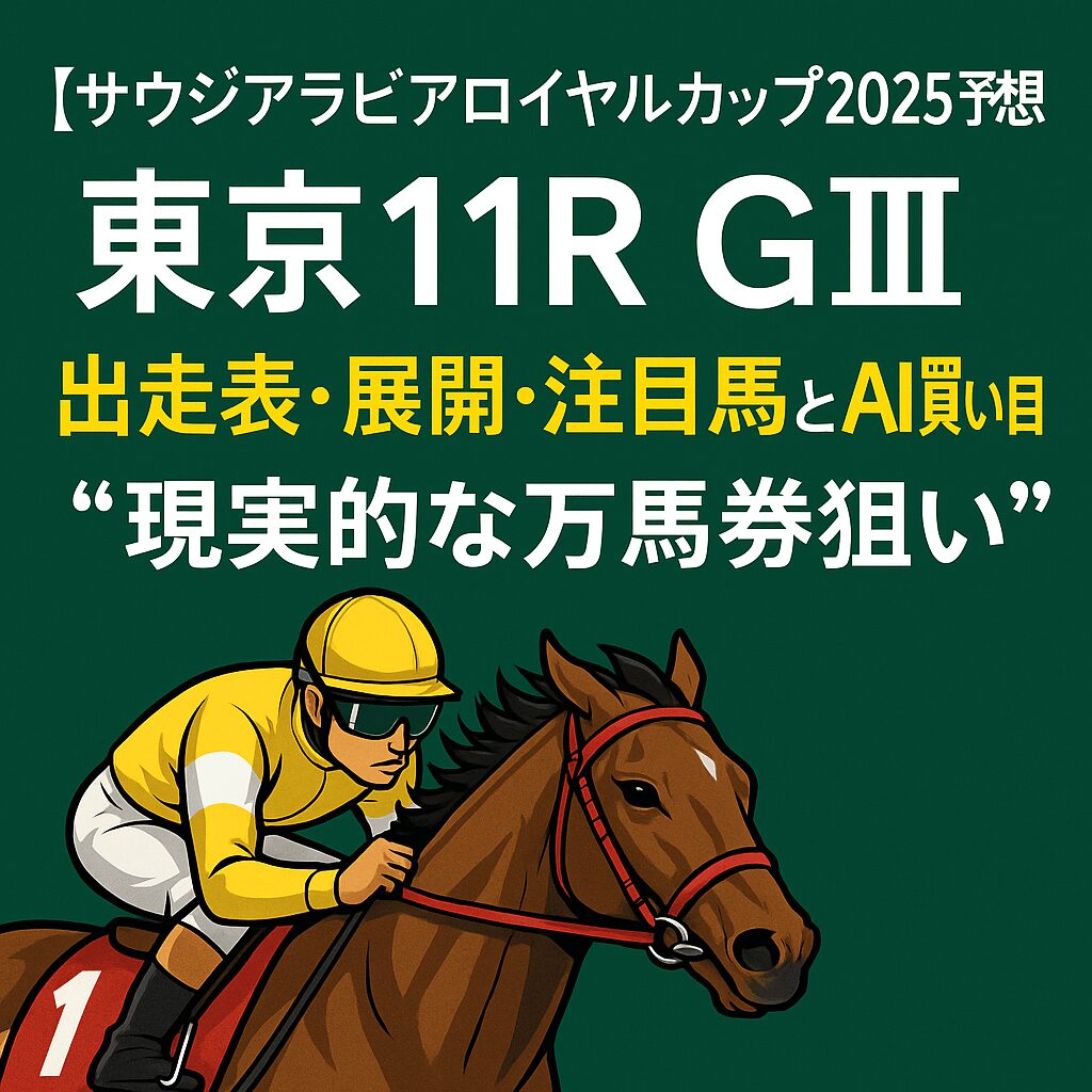 【サウジアラビアロイヤルカップ2025予想｜東京11R GⅢ】出走表・展開・注目馬とAI買い目で“現実的な万馬券狙い”