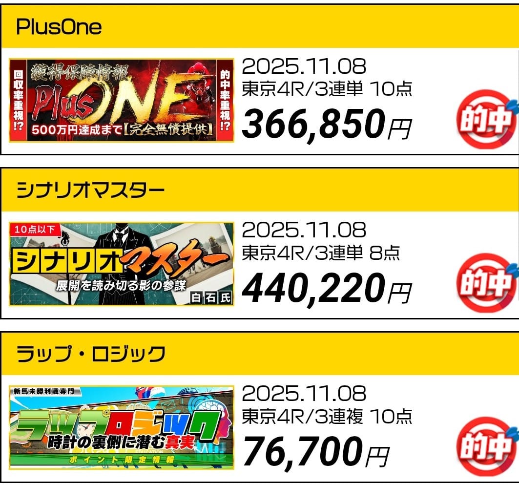 OMAKASE_的中実績