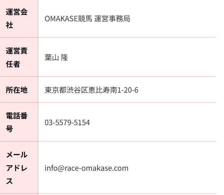 OMAKASE_運営情報