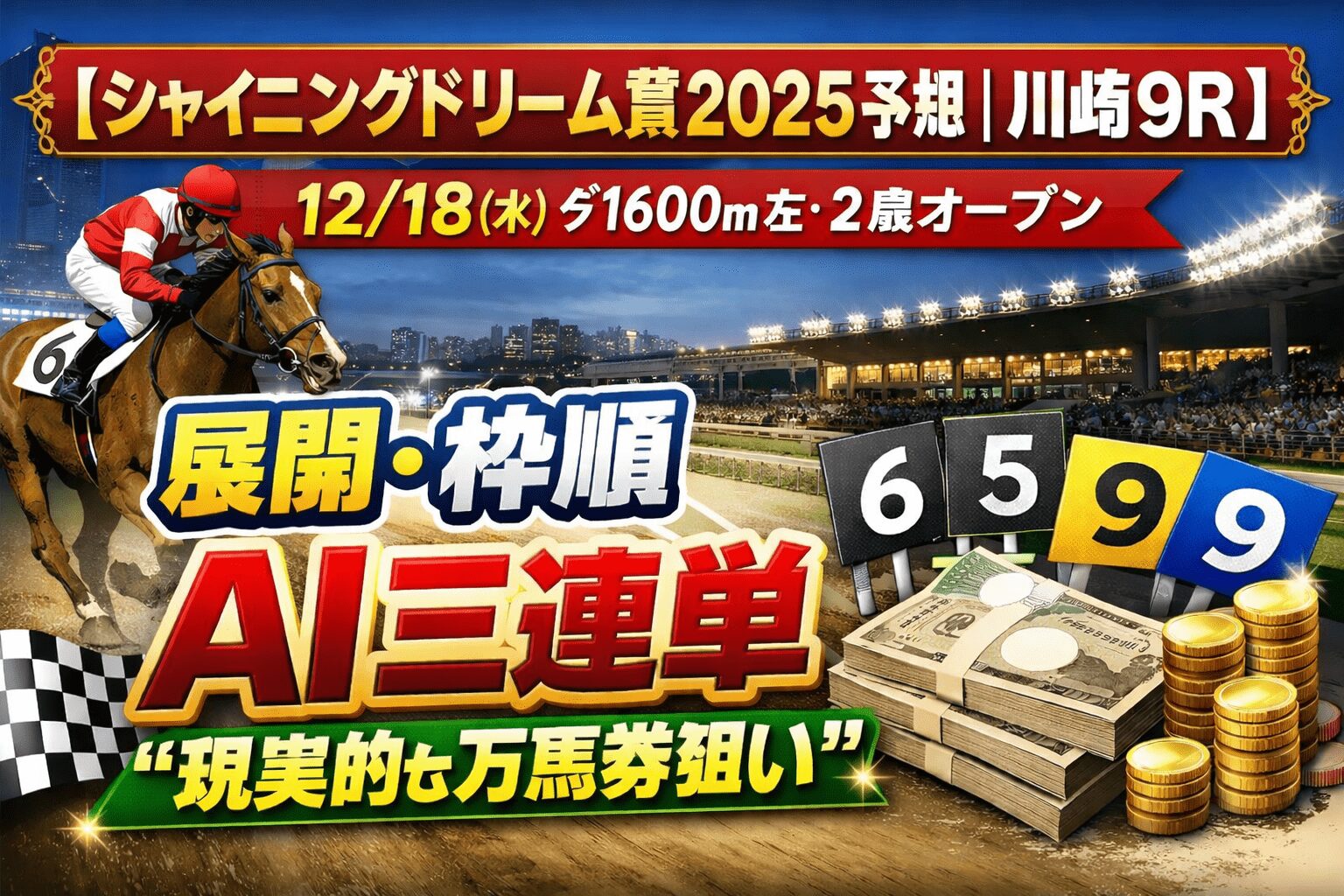 川崎競馬場11R_シャイニングドリーム賞_20251218_ページアイコン画像_悪徳ガチ検証Z
