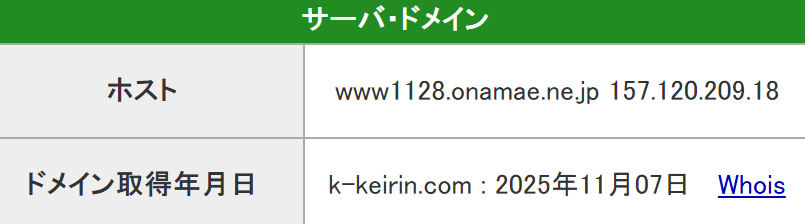 競輪ミリタリー_サーバー情報