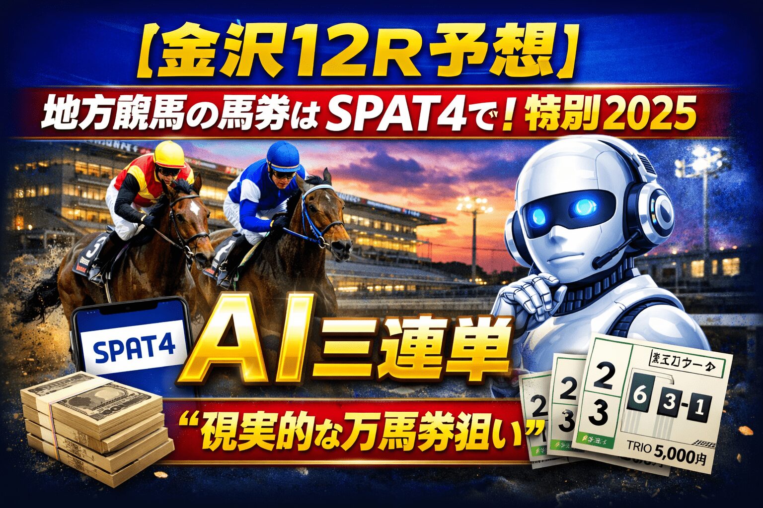 金沢競馬場11R_地方競馬の馬券はＳＰＡＴ４_20251219_アイコン画像_悪徳ガチ検証Z
