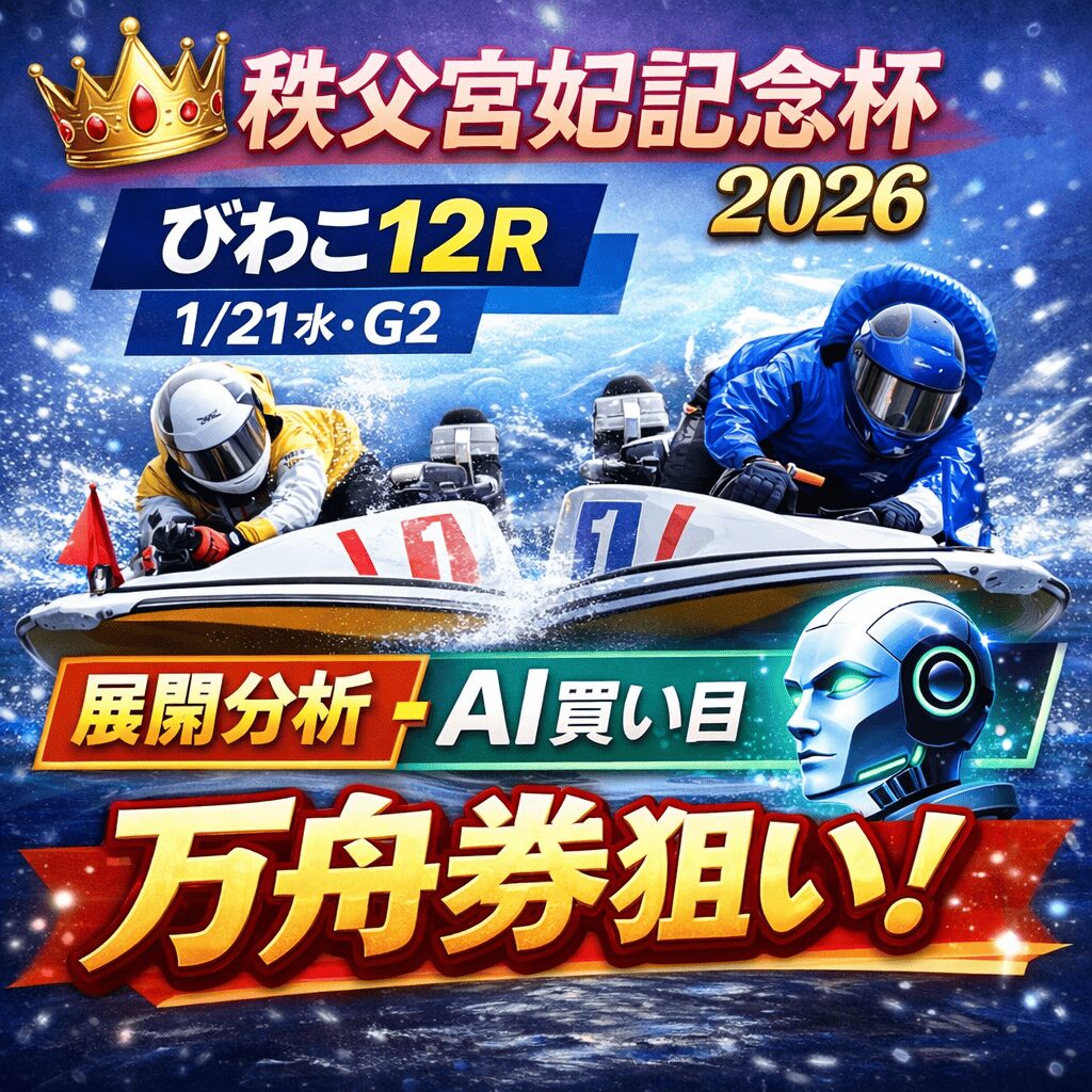 【秩父宮妃記念杯2026予想】びわこ12R（1/21水・G2）展開分析とAI買い目で現実的な万舟券狙い