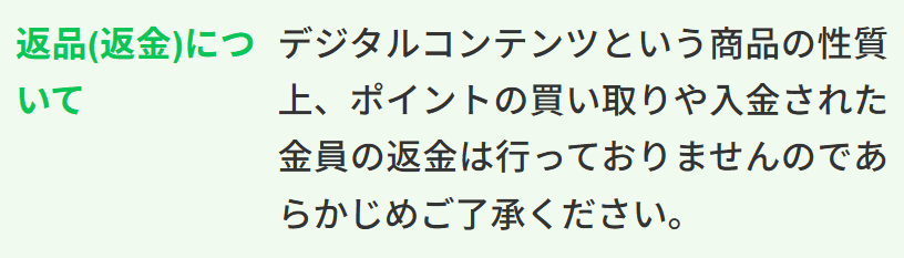 マンバケンプラス_返品返金について