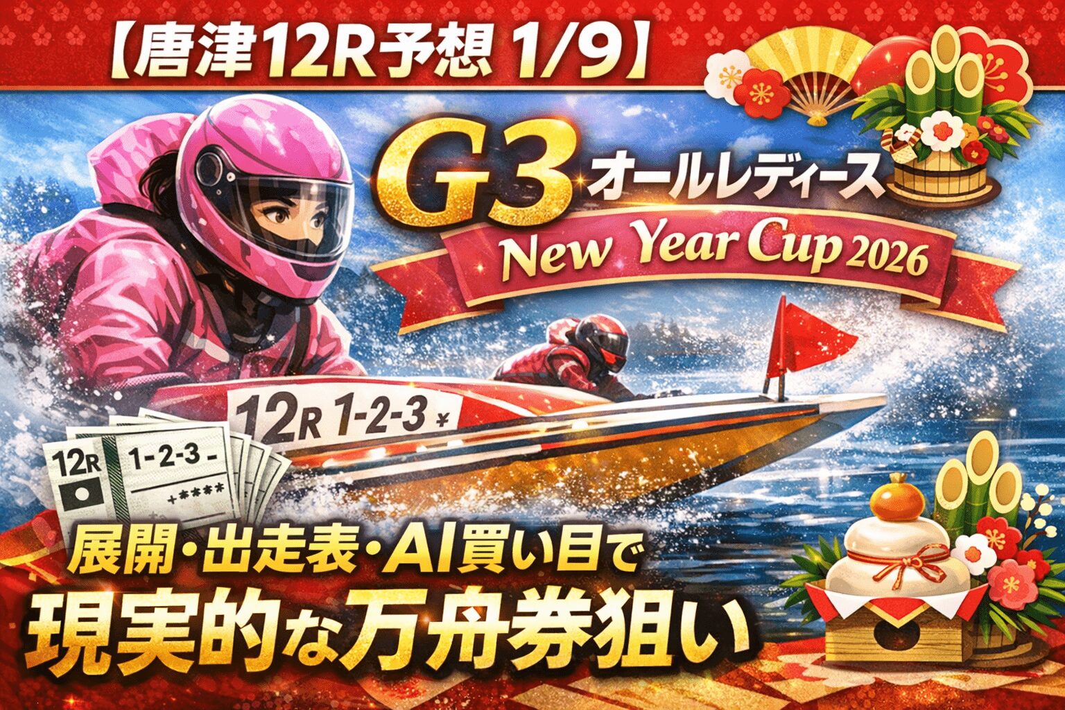 唐津競艇場12R_オールレディースＮｅｗＹｅａｒＣｕｐ_20260109_ページアイコン画像_悪徳ガチ検証Z