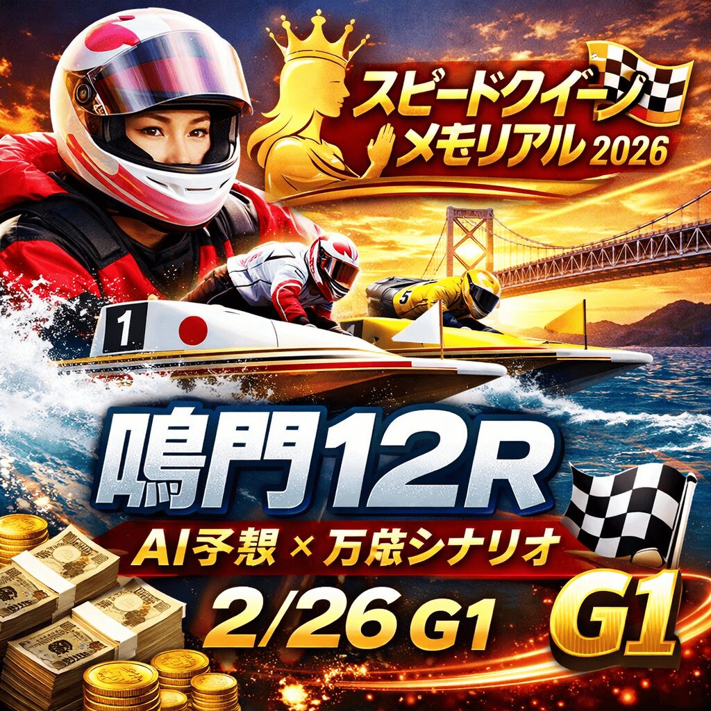 X_鳴門競艇場12R_スピードクイーンメモリアル_20260226_悪徳ガチ検証Z