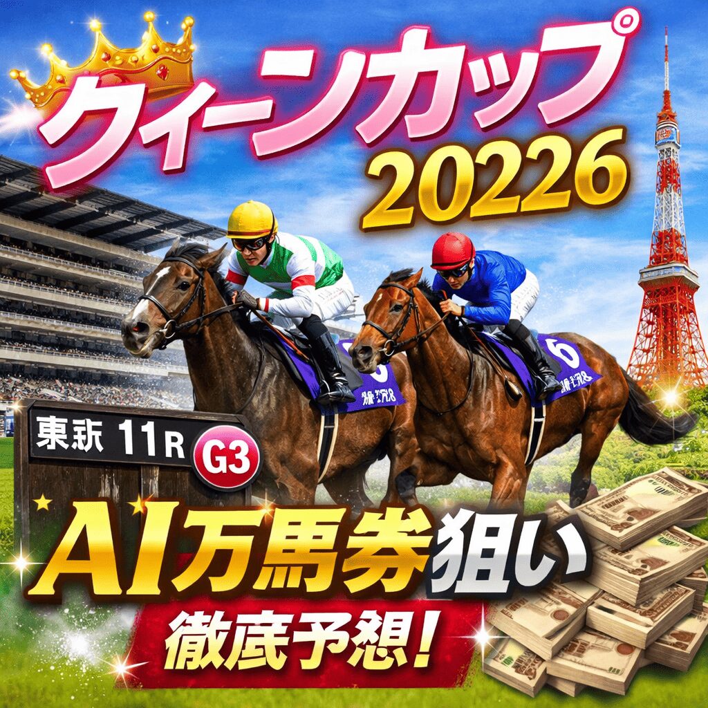 【クイーンカップ2026予想】東京11Rを展開分析｜AI買い目で現実的な万馬券狙い（2/14 G3）