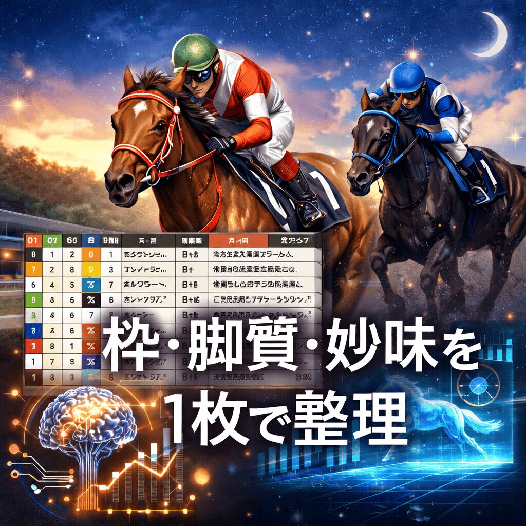 笠松競馬場11R_ブルーリボンマイル_20260219_出走表と比較インデックス