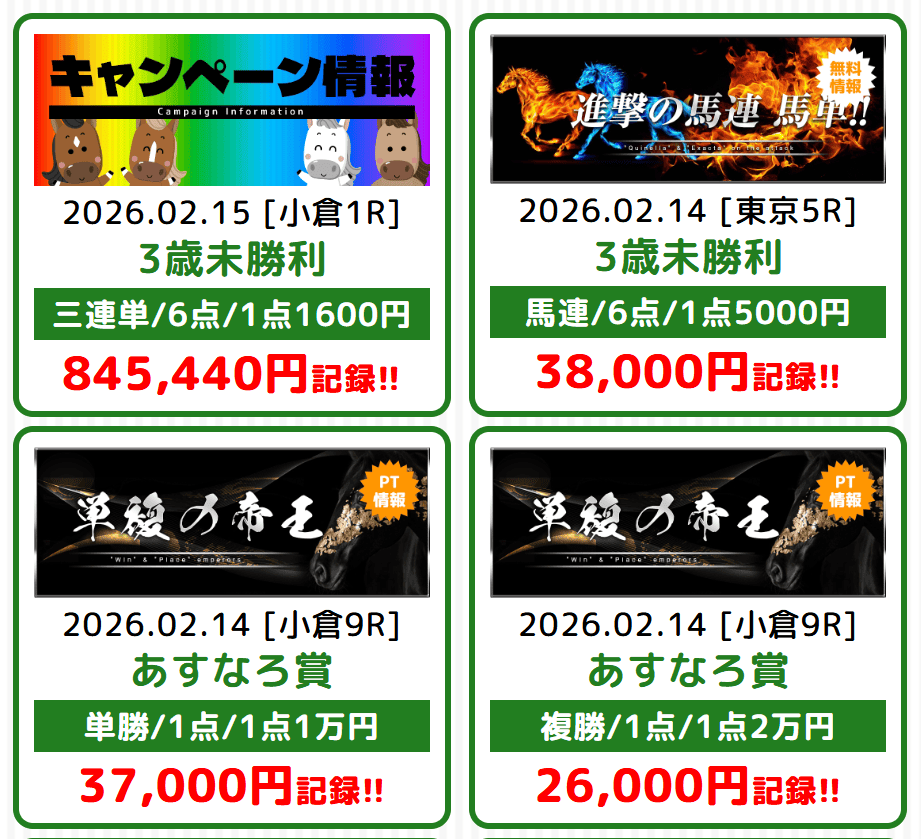 みどりの的中らんど_的中実績