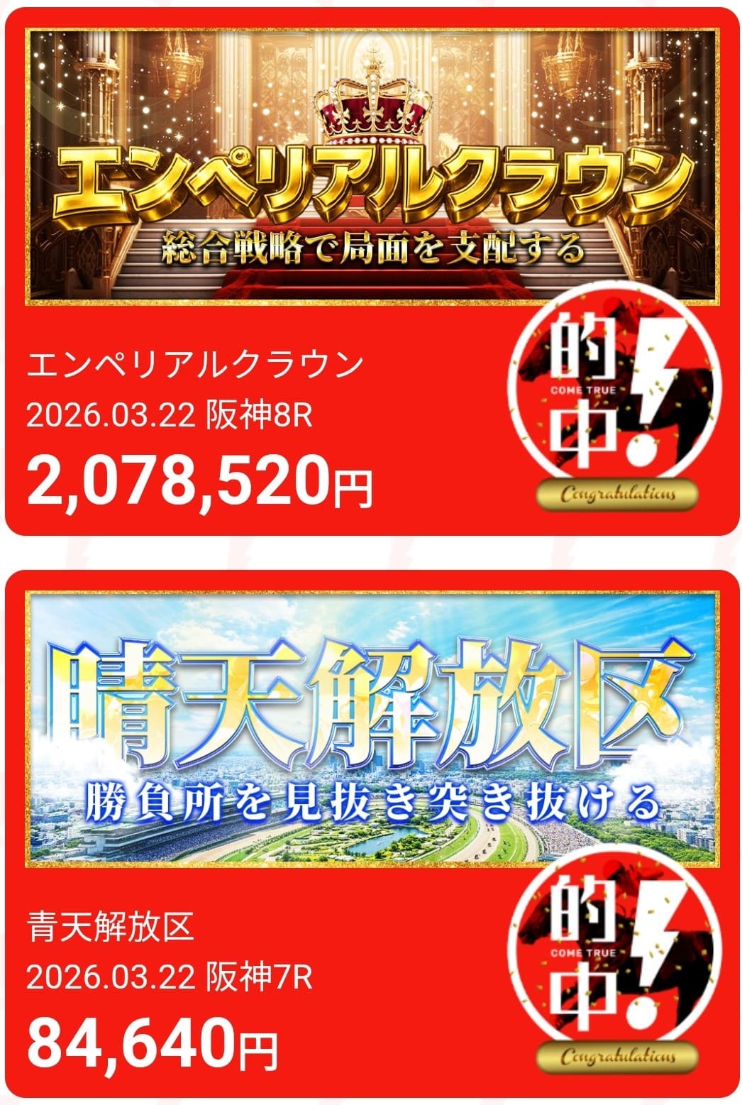 勝馬サプライズウルトラ_的中実績