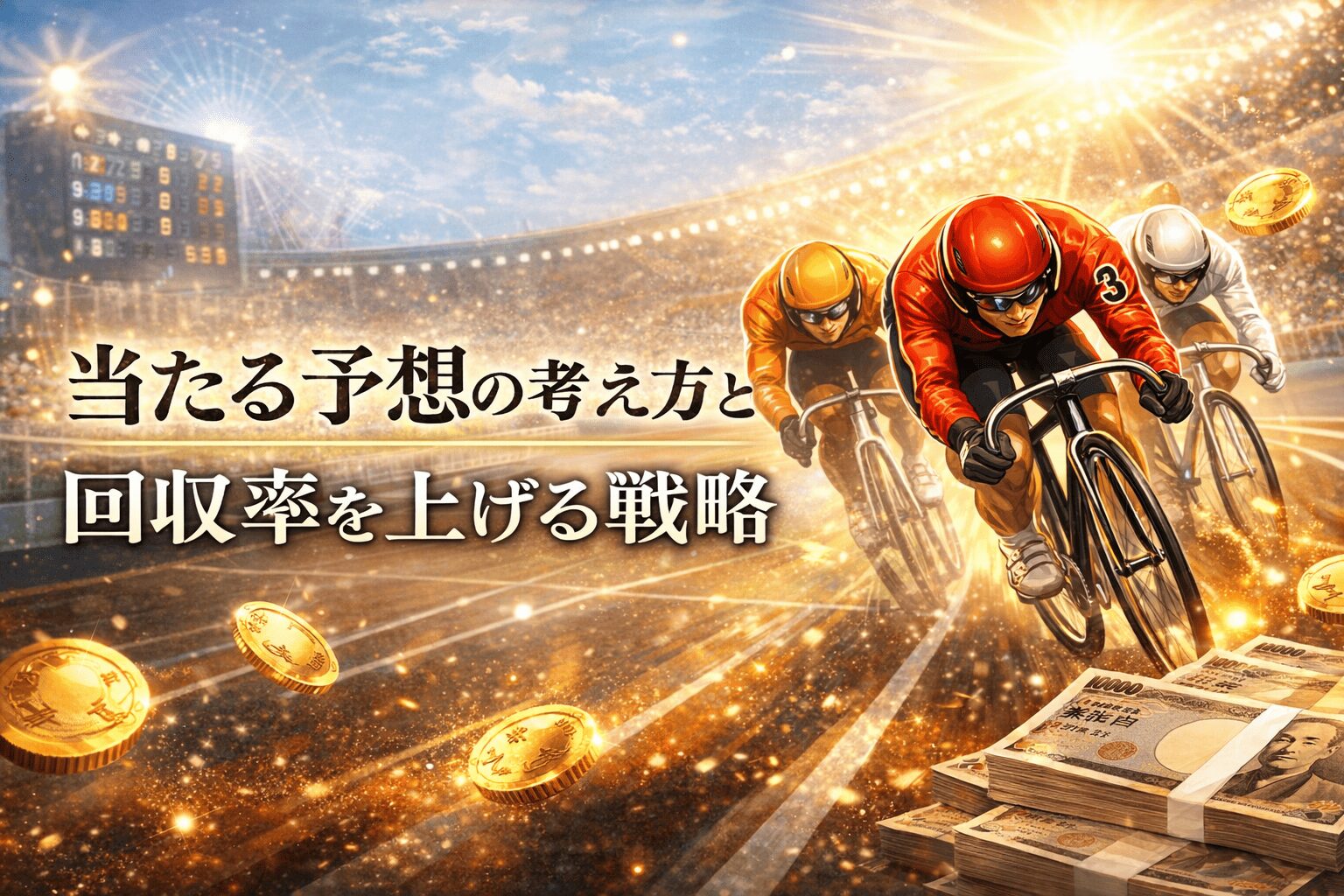 競輪予想コラム_アイコン_当たる予想の考え方と回収率を上げる戦略