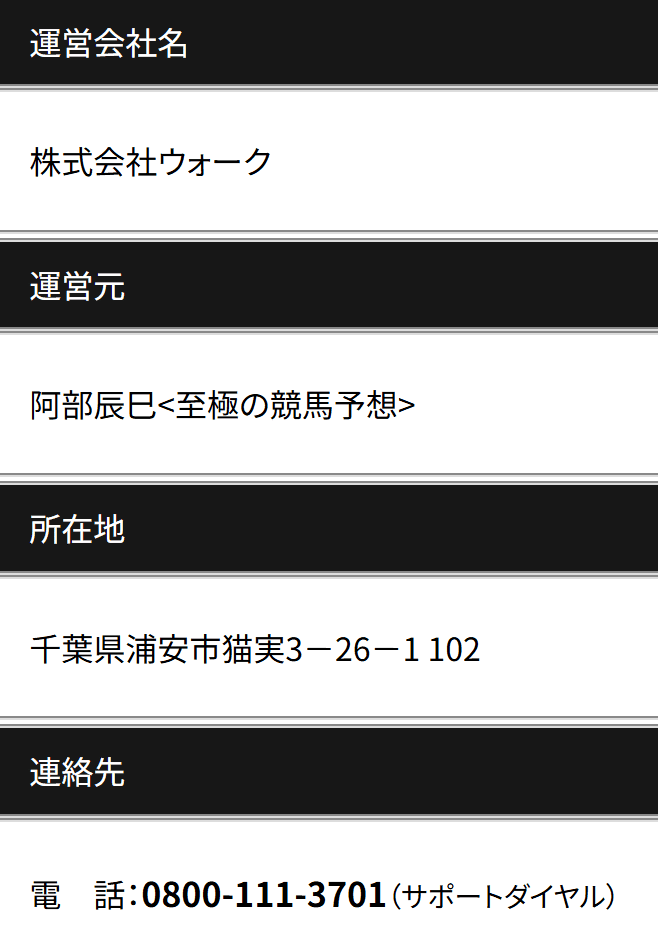 阿部辰巳の競馬予想_運営情報