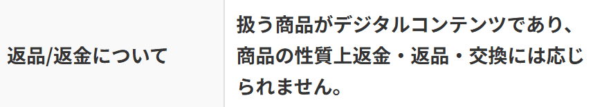 バクガチ_返品返金について